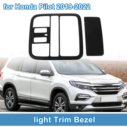 Front Row Headlight Trim Bezel for Honda Pilot (2019-2022) Matte Black