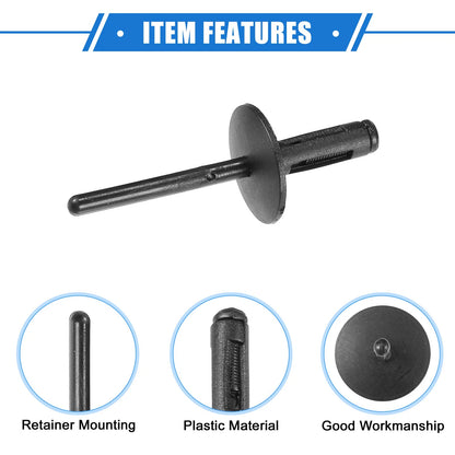 10 x Fender Liner Rivet for BMW X1 (2013-2023) Plastic Black