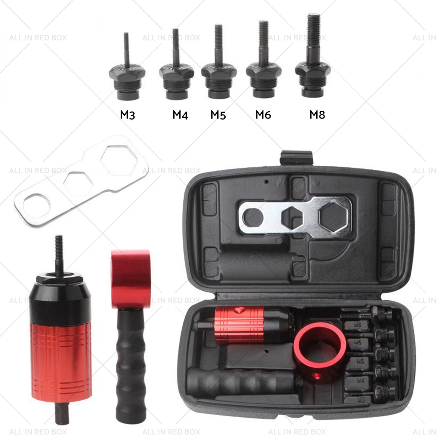 Nutsert Adapter Rivet Tool for M3-8 Electric Drill/Hand Wrench