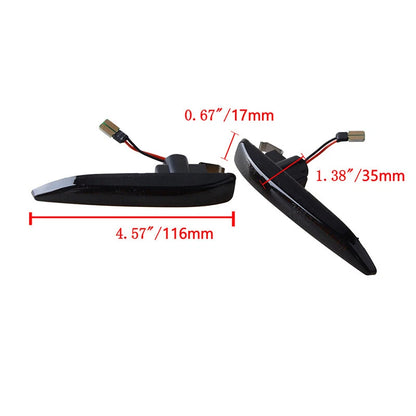 Smoked LED Fender Side Marker Signal Lights for 2002-2008 BMW E65 E66 2 x