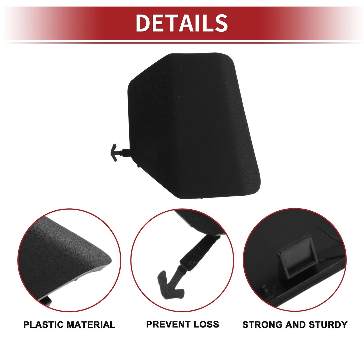 Tow Hook Cover Cap for Toyota Corolla Cross (2022-2023) - Black 1 x Piece