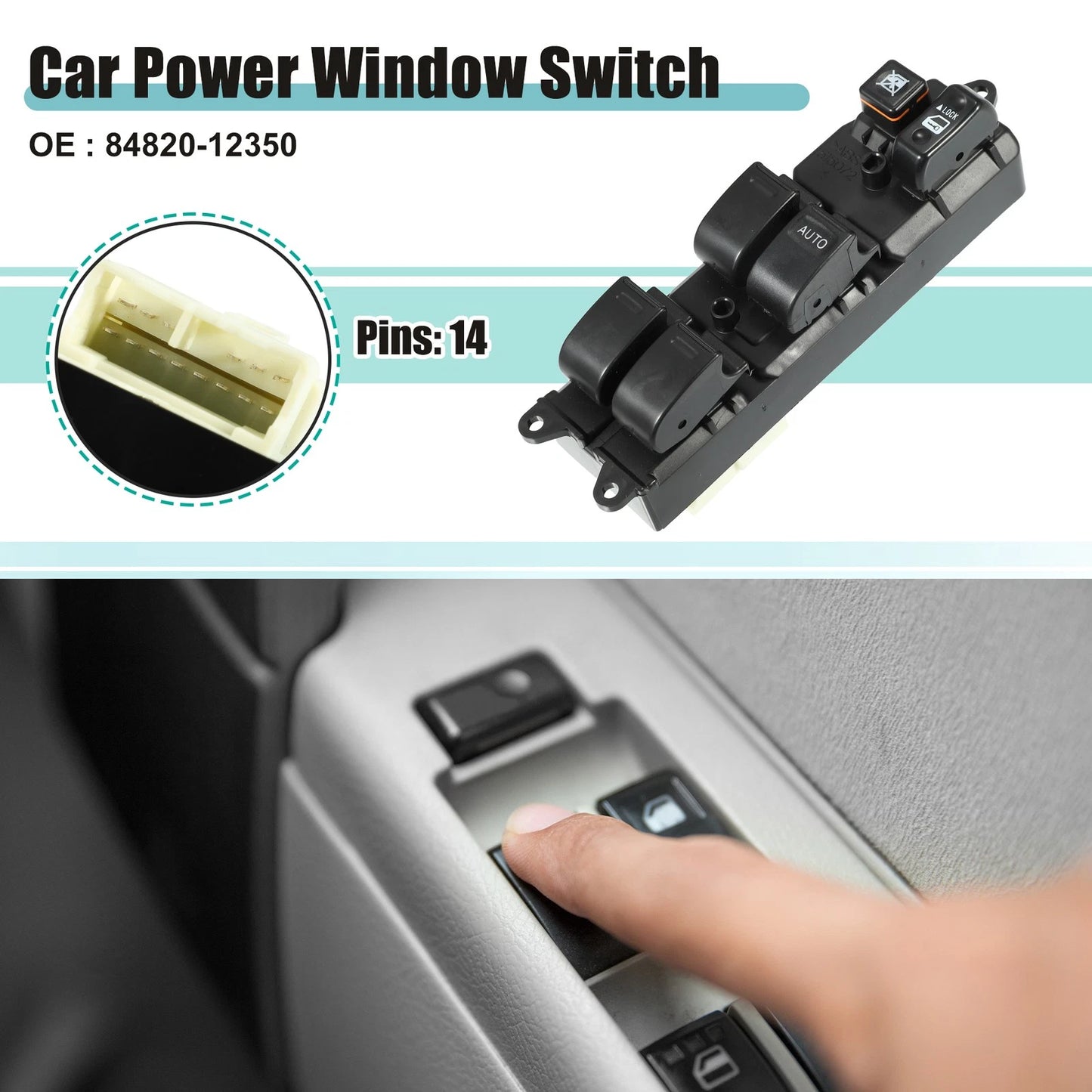 Driver Side Power Window Switch for Toyota Corolla (1997-2001)