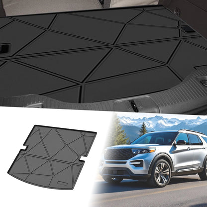 Flat Face Cargo Liner Rear Trunk Mat for Ford Explorer (2020-2022) 1 x TPE