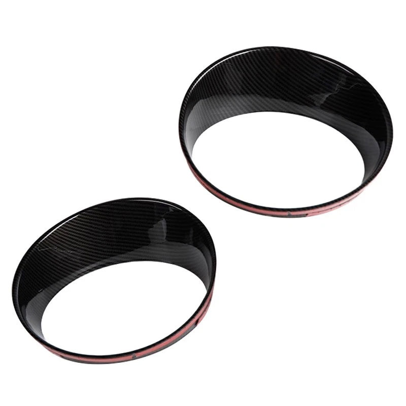 Carbon Fiber Headlight Bezels Cover Trim for Jeep Wrangler JL (2018-2019)