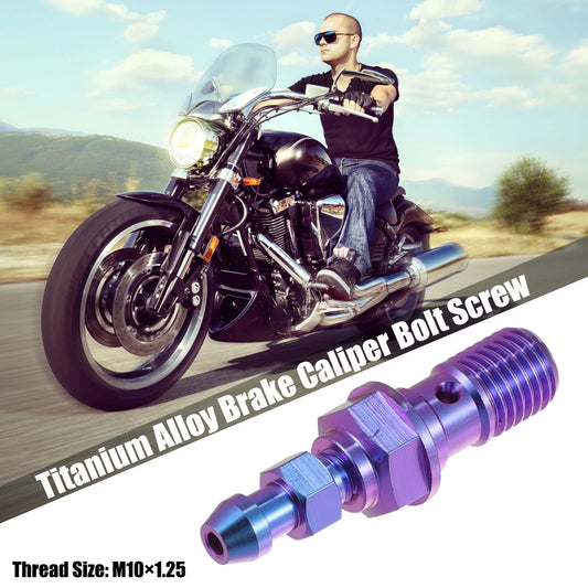 M10x1.25 Brake Master Cylinder Screw Titanium Blue Purple for Motorcycle