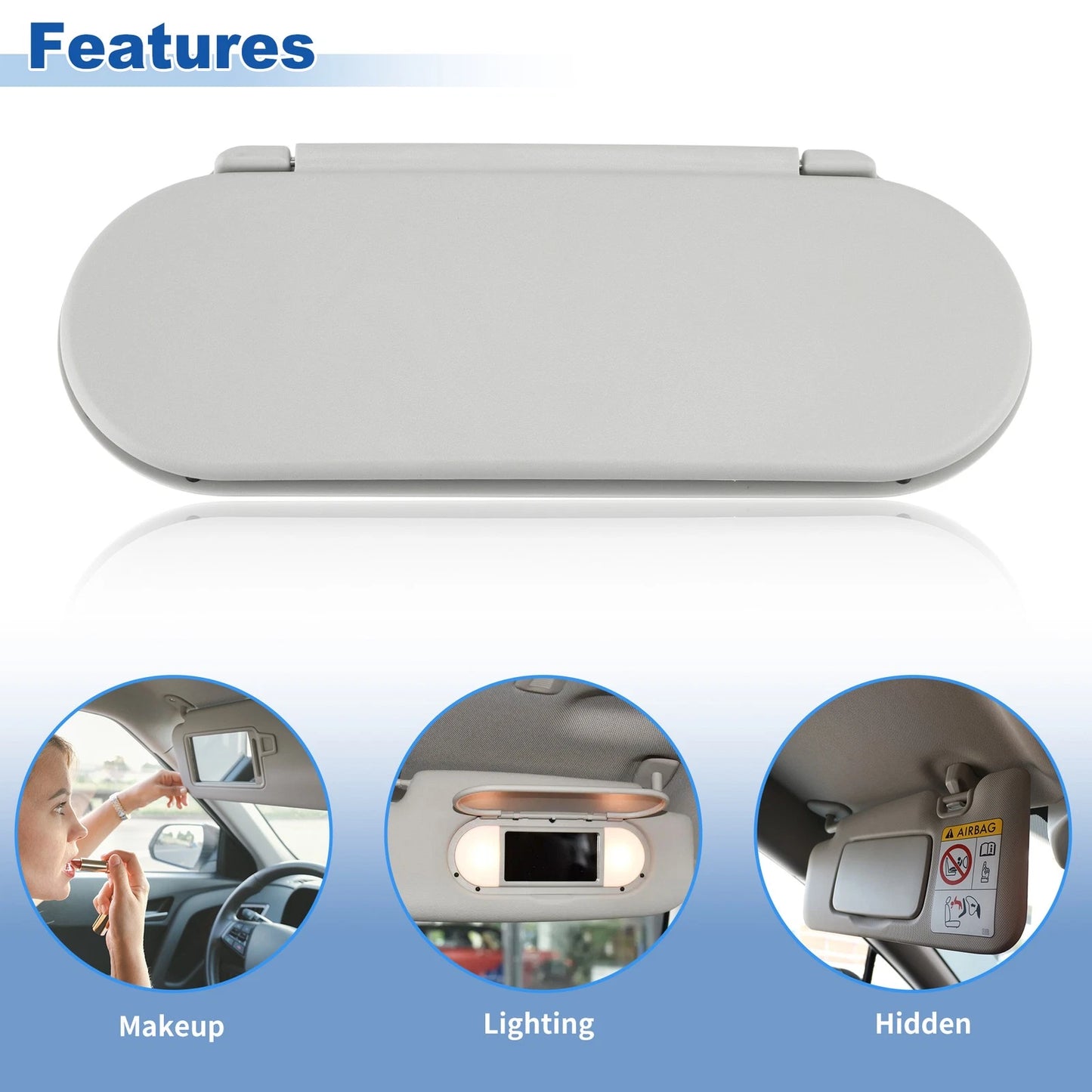 Sun Visor Vanity Mirror Cover for BMW Mini Cooper F55 F56 F60 (2015-2022)