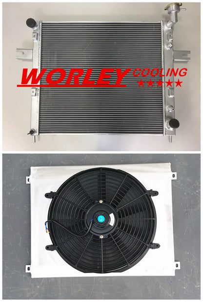 Aluminum Radiator & Fan Shroud for Jeep Grand Cherokee WJ WG 4.7 V8 (1999-2005)