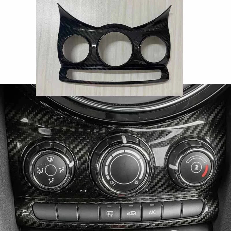 Dry Carbon Fiber AC Control Panel Cover Trim for Mini Cooper F55/56/57
