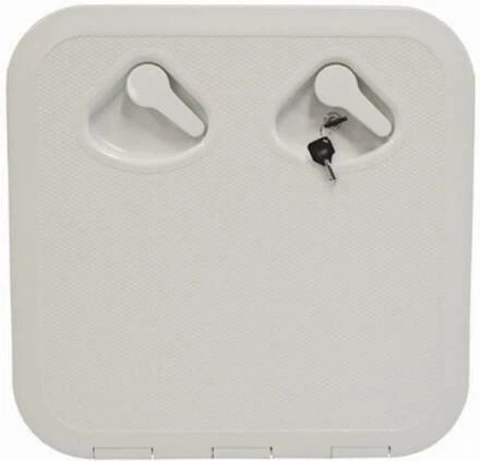 Access Hatch Caravan Boat Marine White 380x380 Deluxe Walk-On with Lock