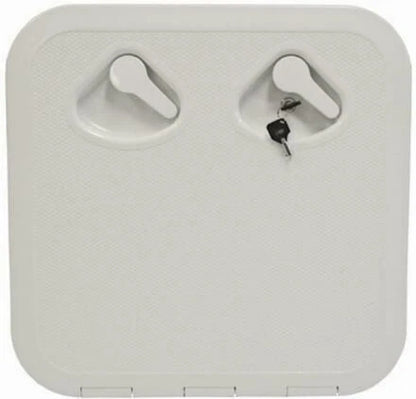 Access Hatch Caravan Boat Marine White 380x380 Deluxe Walk-On with Lock