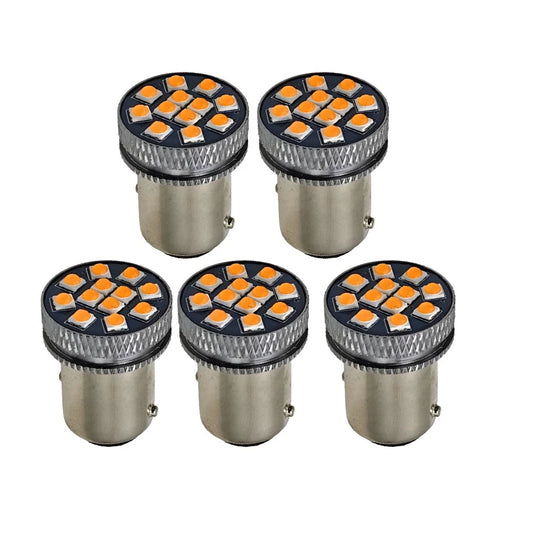 10 x BA15S 1156 Amber LED Tail Brake Turn Signal Light Bulbs for Car