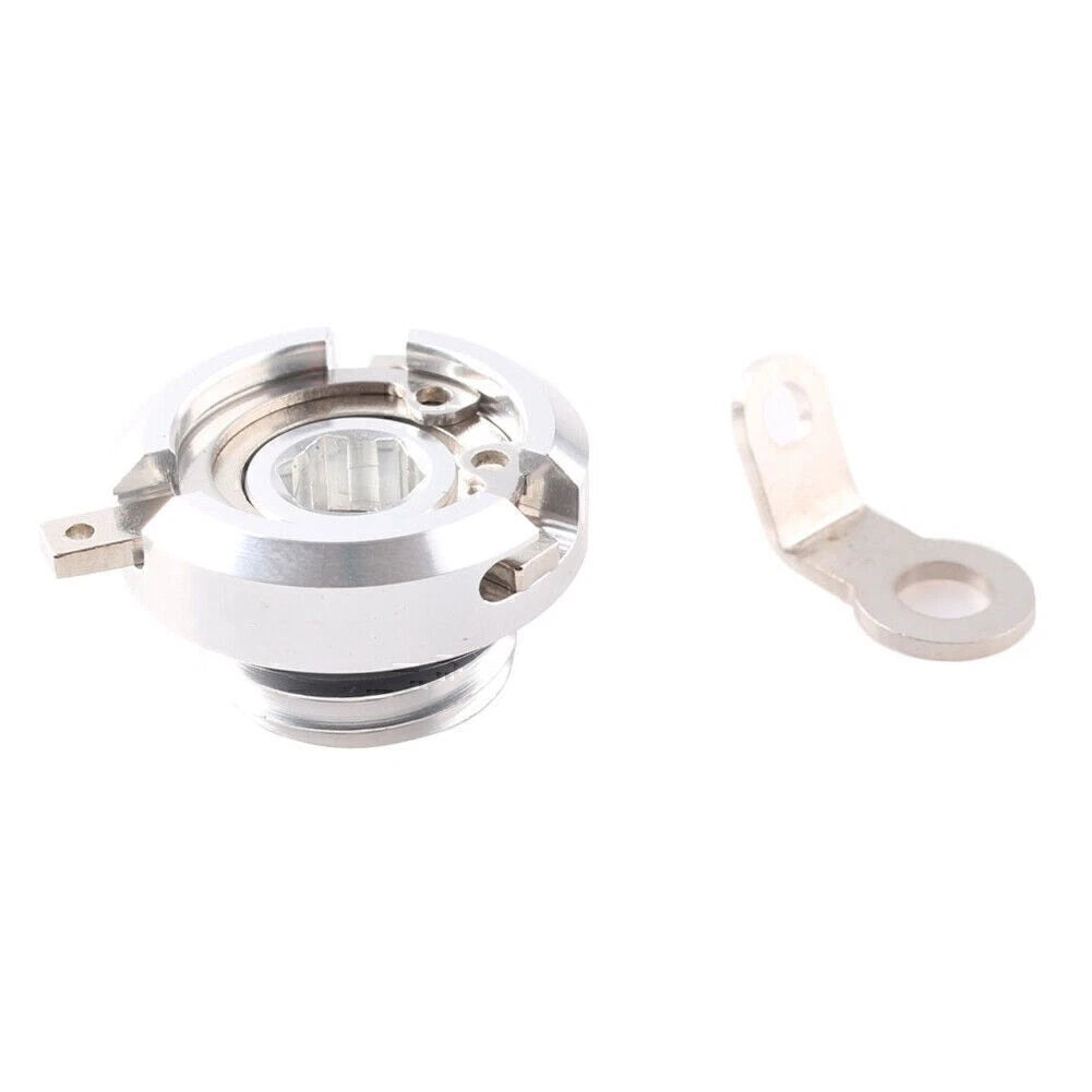 Silver Motorcycle Oil Filler Cap Set for Ducati Honda Kawasaki Yamaha