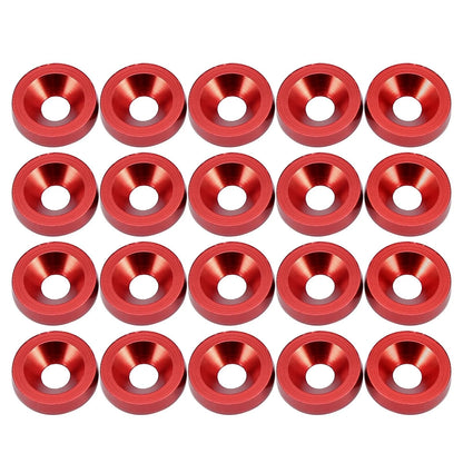 20 Pcs M6 Bumper Washer Bolts Engine Bay Fastener for Car