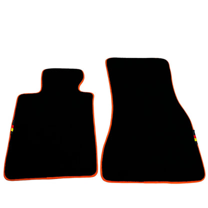 Black Floor Mats for BMW 3 Series M3 E46 with Orange Trim (2000-2006)