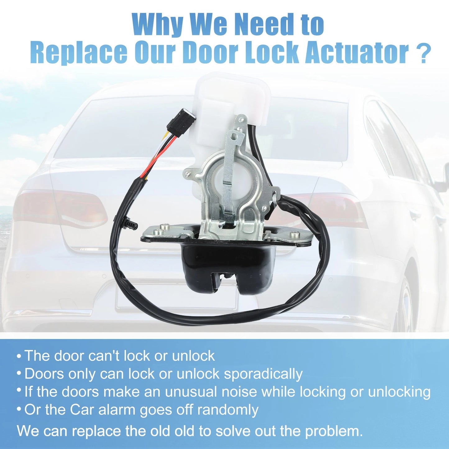Liftgate Trunk Lid Lock Actuator with Cable for Ford Escape (2013-2019)