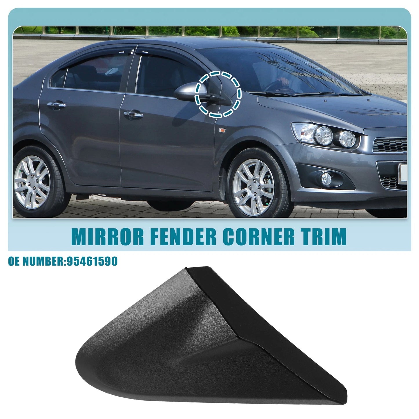 Right Mirror Triangle Fender Cover for Chevrolet Sonic (2012-2020)