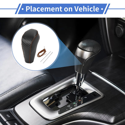 Gear Shift Knob Cover Black Carbon Fiber for Chevrolet Cruze (2011 - 2015)