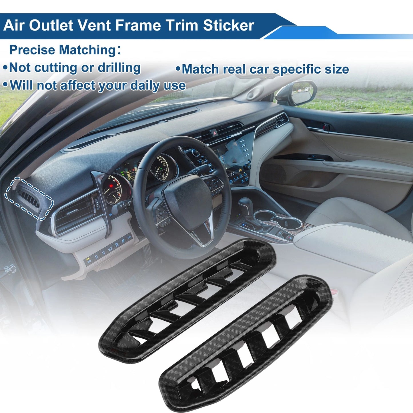 Air Condition Outlet Vent Trim Cover Frame 1 Pair for Toyota Camry