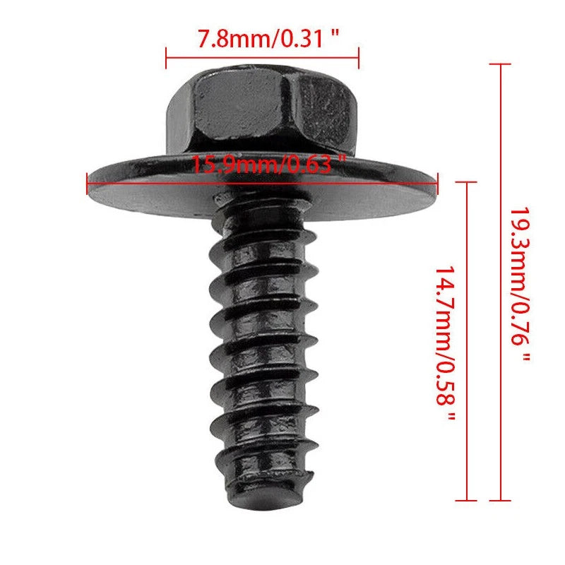 50 Bumper Retainer Screws for Mazda 2 3 5 6 626 929 CX-7 CX-9 RX-8 Miata