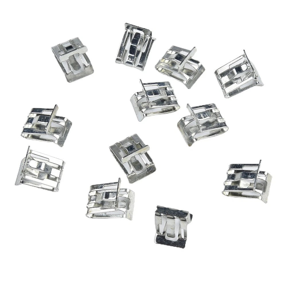 25Pc Set / 1/2 x 5/8 / Metal Fastener Clips for Car Retainer Moulding