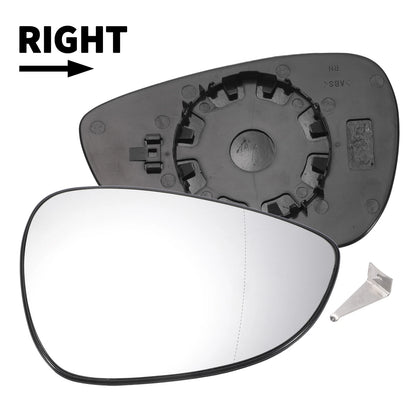Right Side White Mirror Glass for Ford B Max (2012-2018)