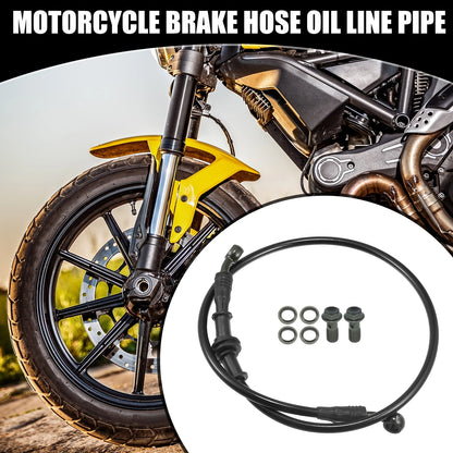 80cm Universal Motorcycle Hydraulic Brake Hose Set Black