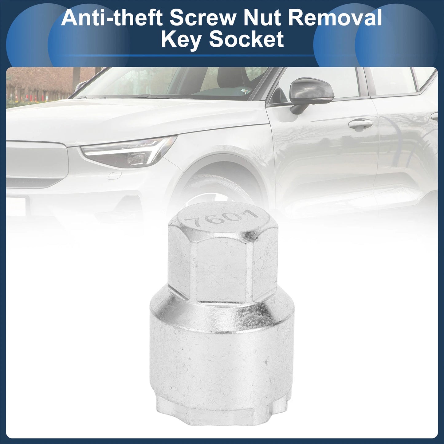 Anti-theft Wheel Lock Lug Nut Key Socket for Volvo