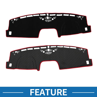 Dashboard Cover Mat for Ford Maverick 2022-2024 Sun Protector Pad Black Red