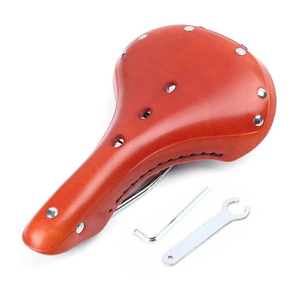 Leather Bicycle Saddle B17 for Sportive Riders - Brown