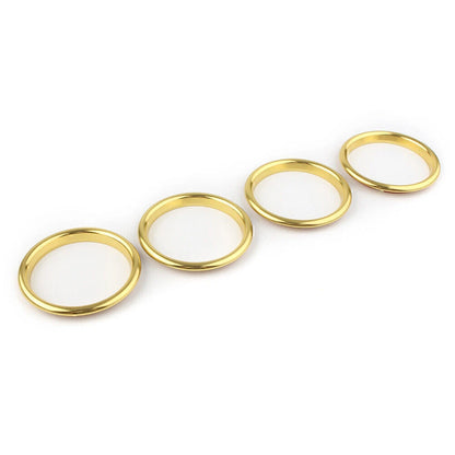 4 x Air Vent Outlet Ring Covers for Audi A3 2012-2019 Stainless Steel Yellow