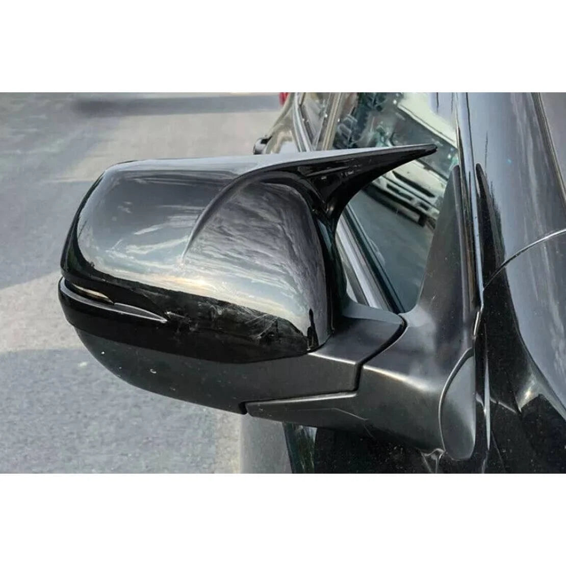 Black OX Horn Rearview Side Mirror Covers for Honda CR-V (2012-2021)