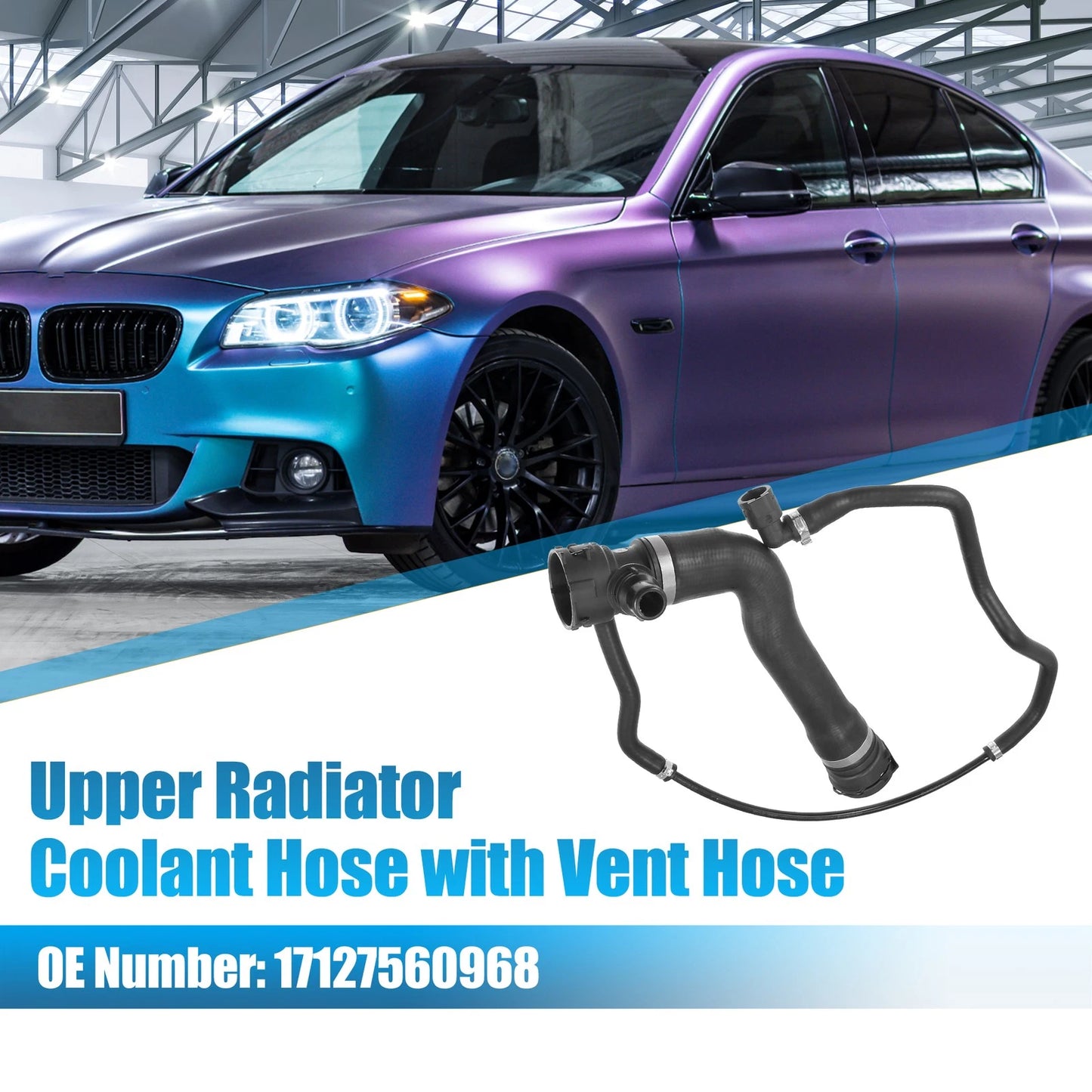 Upper Radiator Coolant Hose & Vent Hose for BMW 528i (2008-2010)