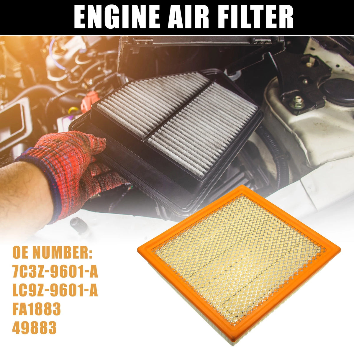 Car Engine Air Filter for Ford F-150 3.5L 5.0L 2.7L (2011-2025)