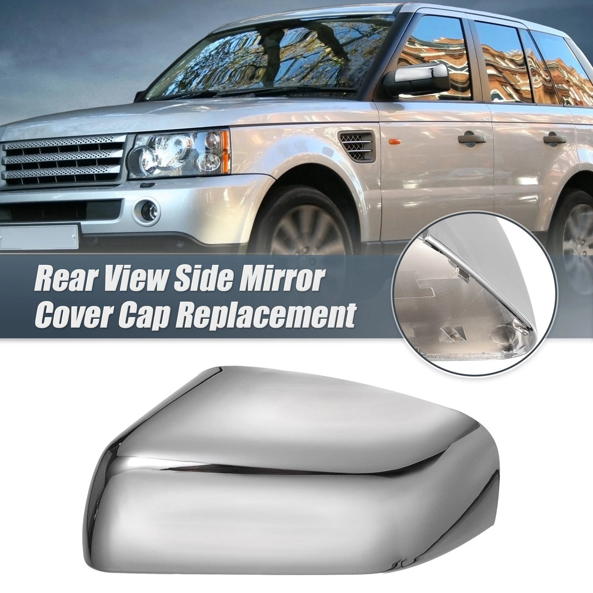Left Mirror Cover Cap Chrome for Land Rover Range Rover Sport Discovery (2005-2013)