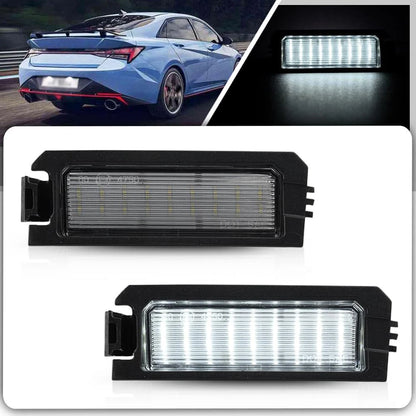White LED Rear License Plate Lights for Hyundai Sonata Elantra Veloster K5