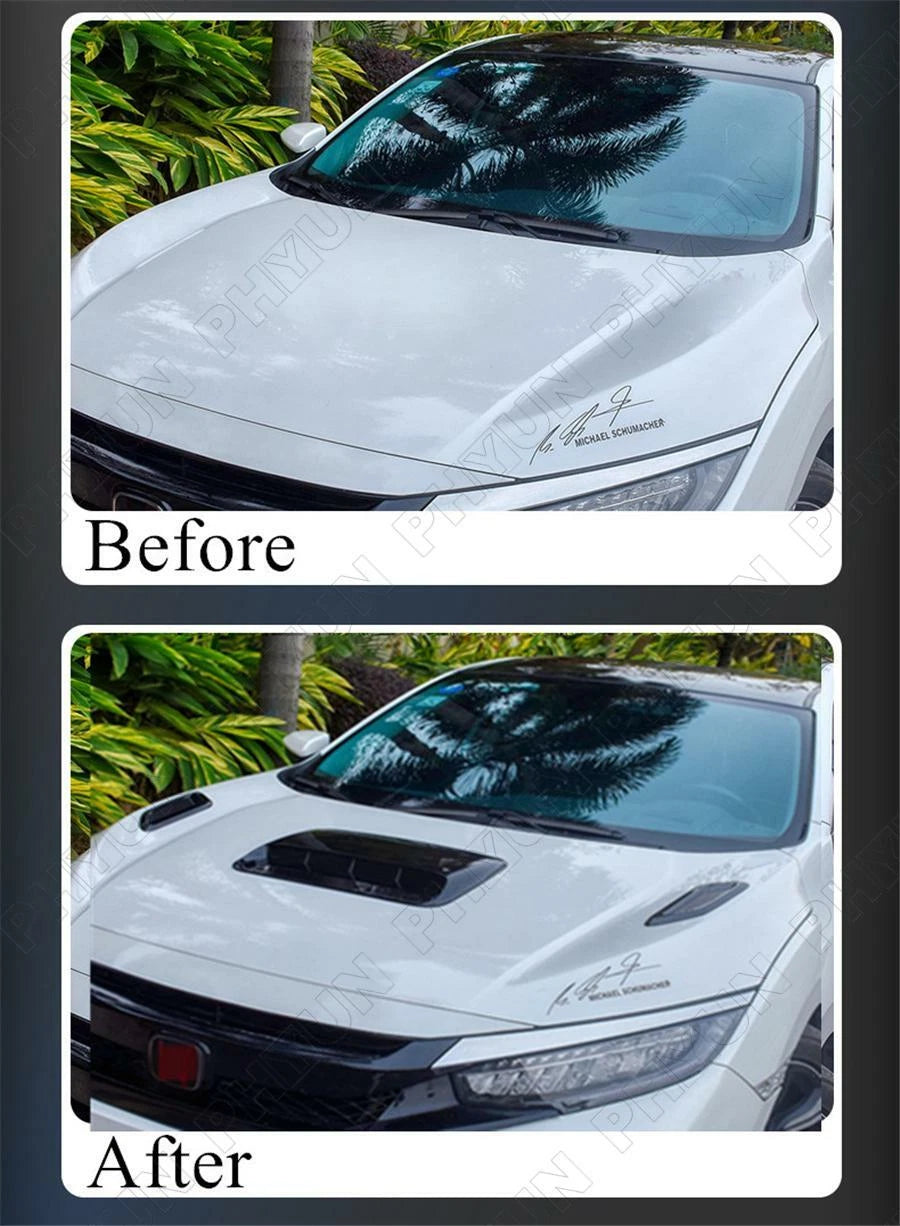 Carbon Fiber Look Air Flow Intake Hood Scoop Vent Cover for AU Car