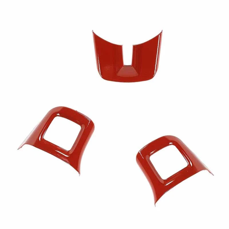 Red ABS Steering Wheel Trim Cover for Dodge Challenger (2009-2014)