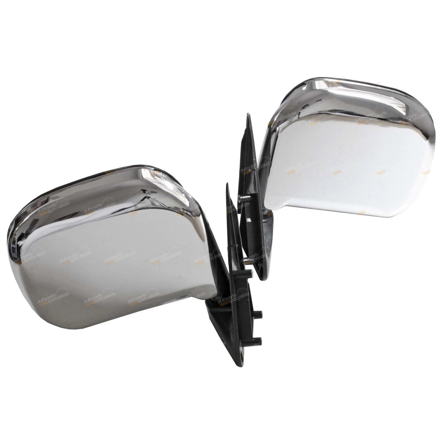 LH+RH 2 x Chrome Manual Door Mirror Pair for Toyota Hiace (1989–2005)