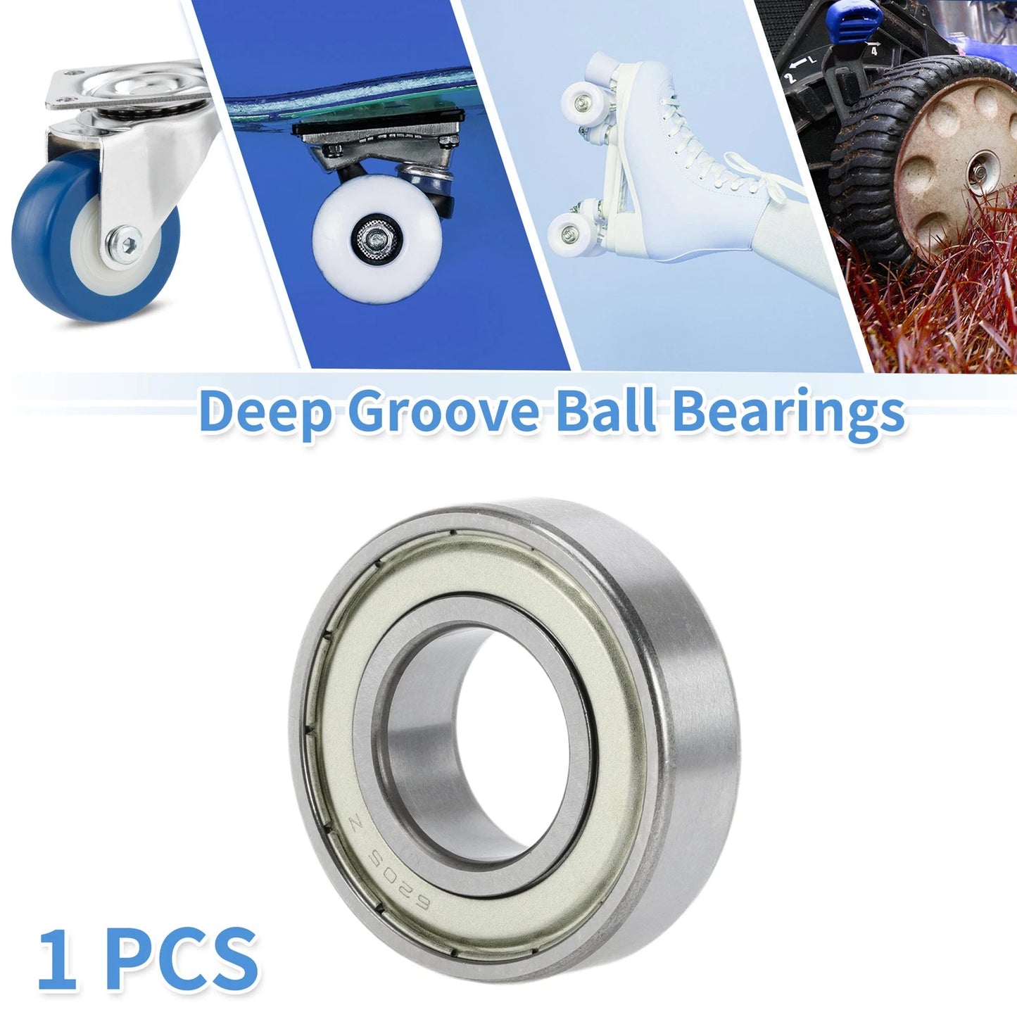 25x52x15mm 1 Pc Deep Groove Ball Bearings for Scooter Skateboard Wheel