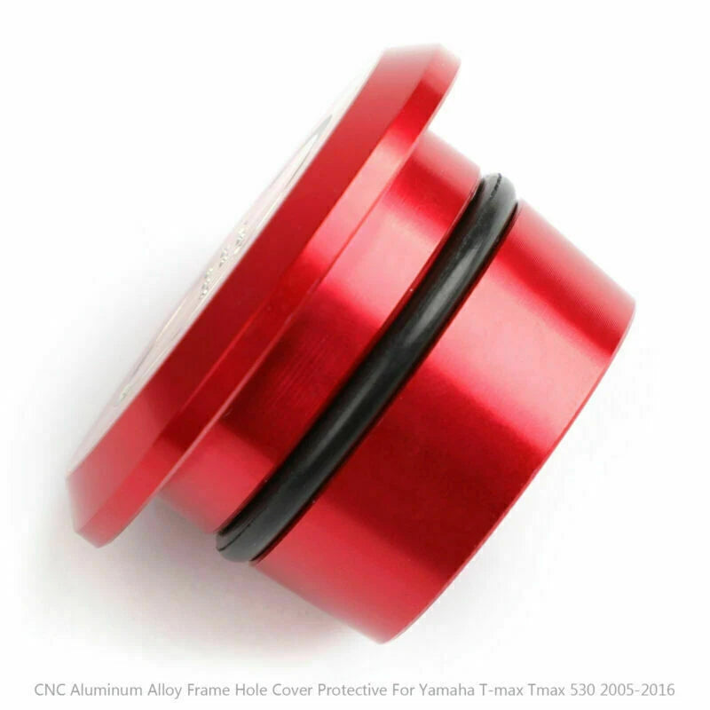 CNC Frame Hole Cover Guard Red for Yamaha T-Max 530 (2005-2016)