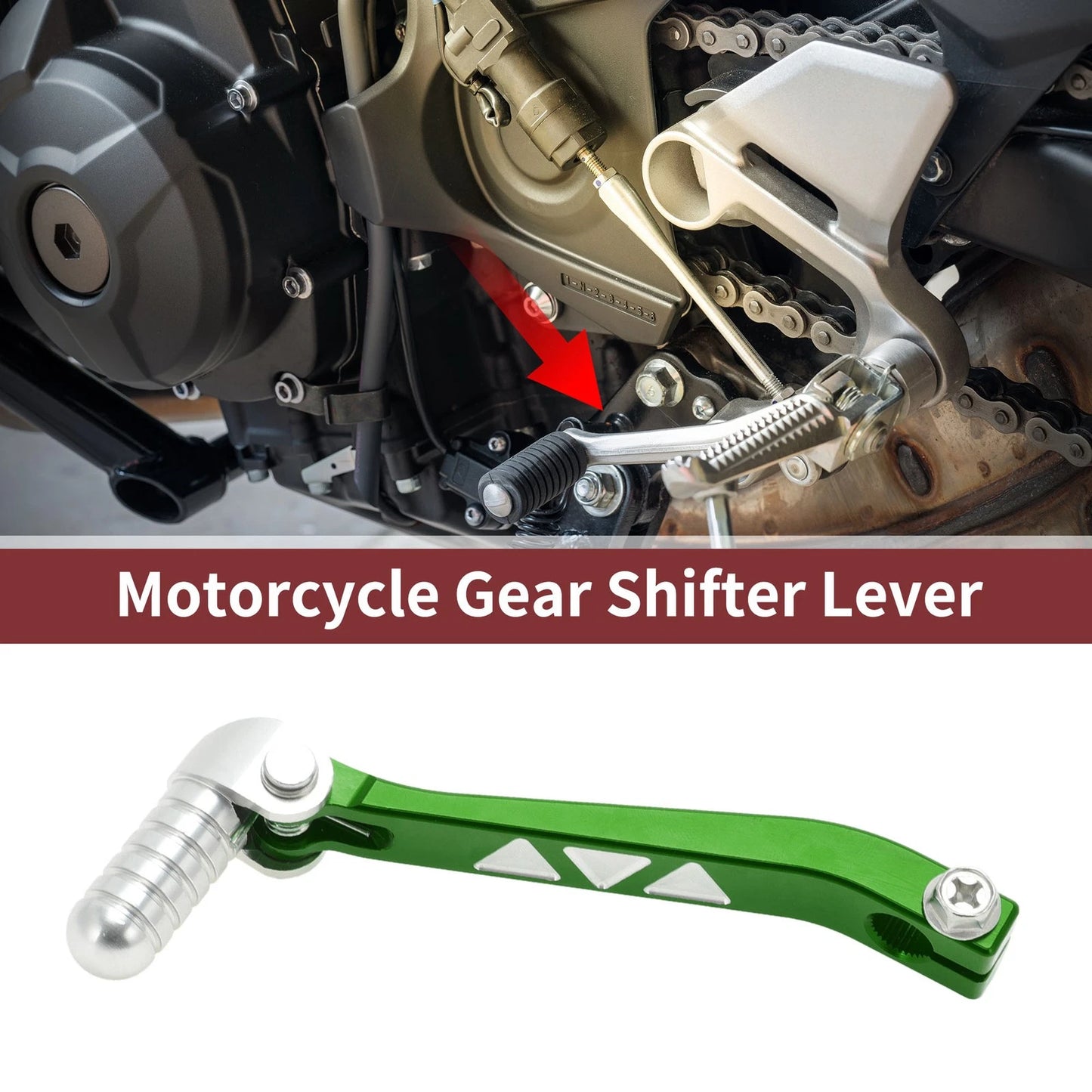 Shifter Lever Folding Gear Shifter for Kayo T4 Green