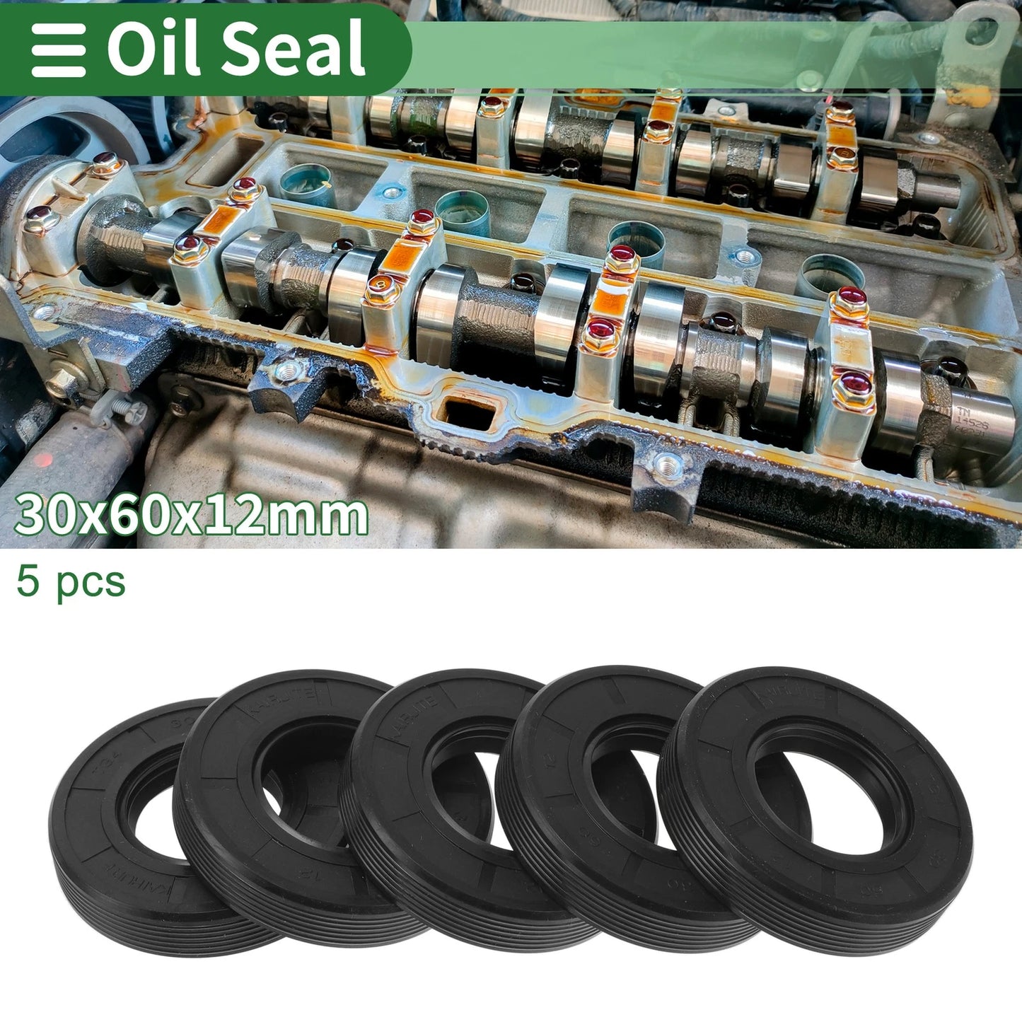 Oil Seal / 30x60x12mm / TG4 Lip Seal Ring NBR Rubber Black 5x for TG4