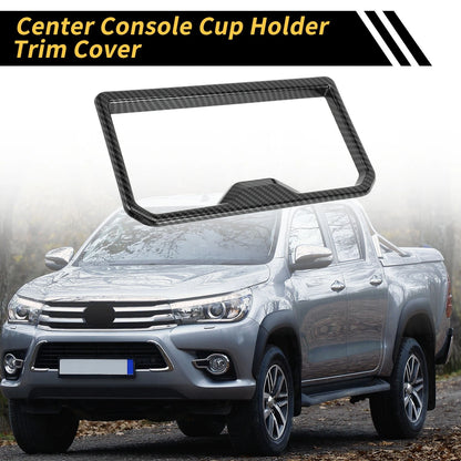 Carbon Fiber Center Console Cup Holder Trim Cover for Toyota Tacoma (2024–2024)