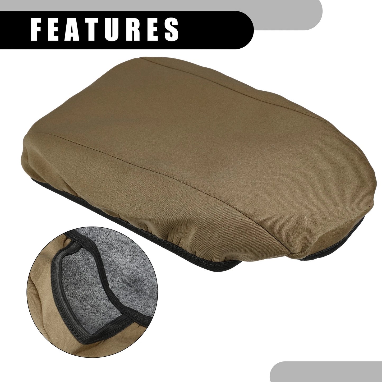 Center Console Armrest Cover for Ford Escape (2017-2019) Brown