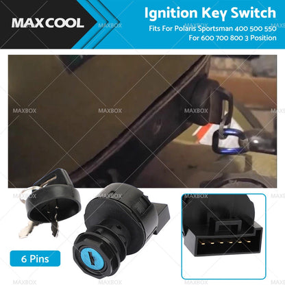 3 Position Ignition Key Switch for Polaris Sportsman 400 500 550 600 700 800