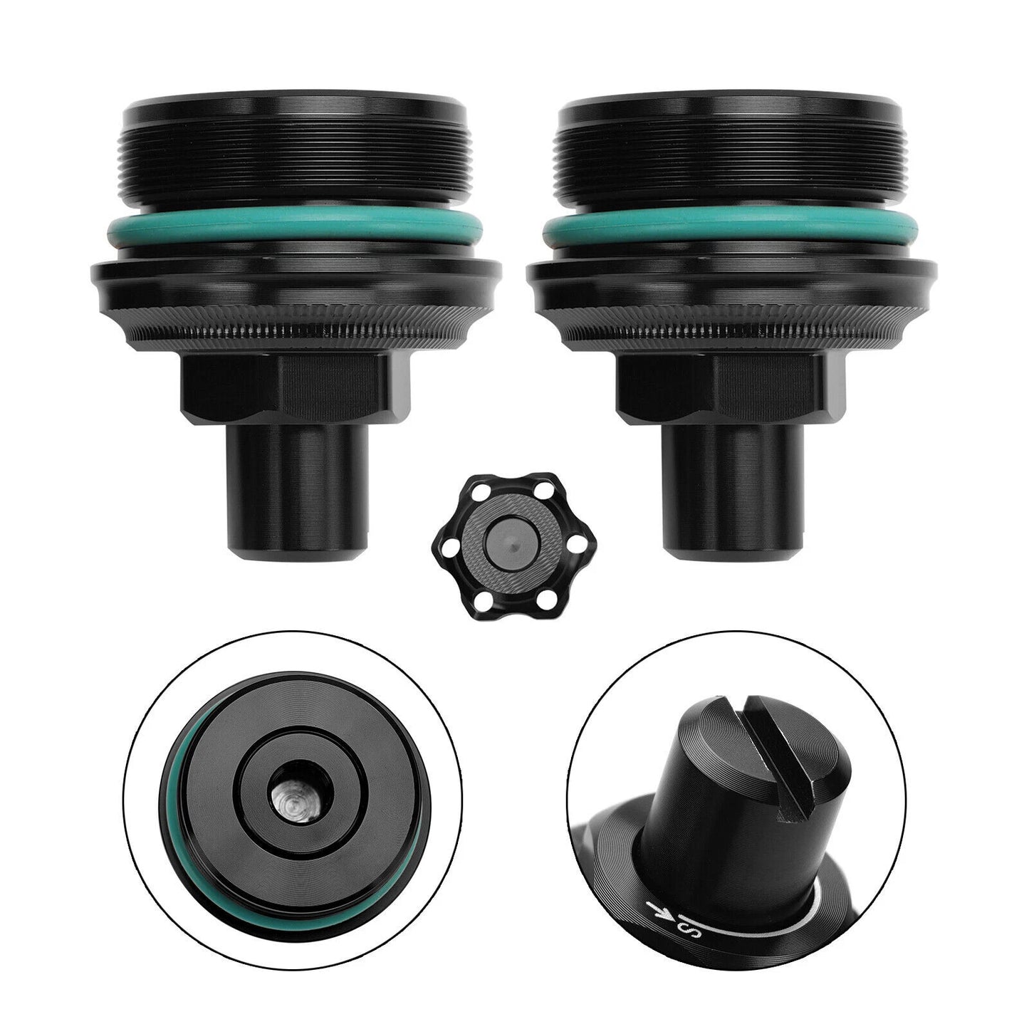 2 x Fork Preload Adjustment Screws Black for Yamaha MT-03 (2019-2023)