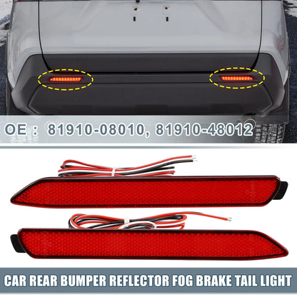 2 x Rear Bumper Reflector LED Brake Tail Light for Toyota RAV4 (2019–2019)