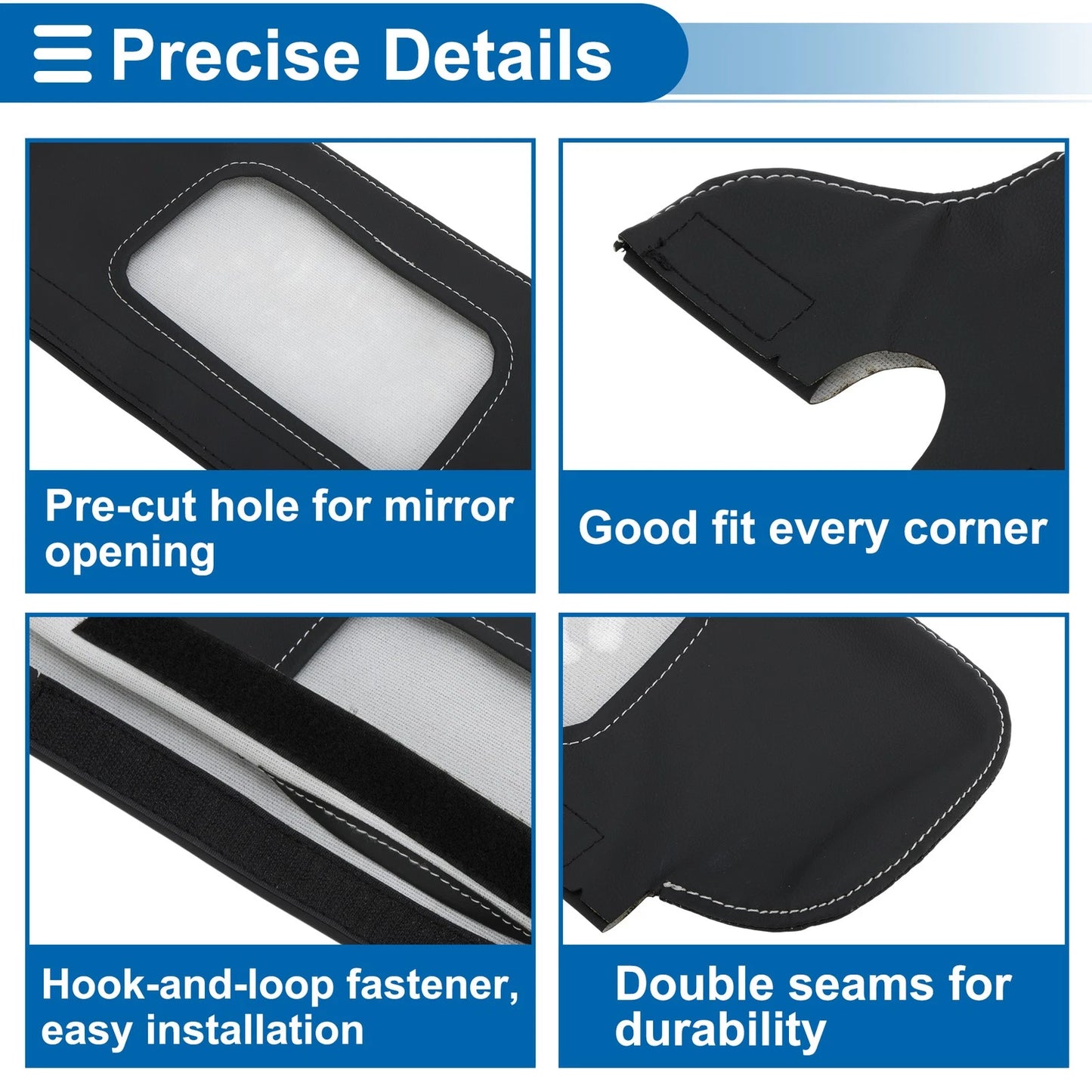 Sun Visor Covers  for Ford Mustang (1994-2004) Black Gray Line