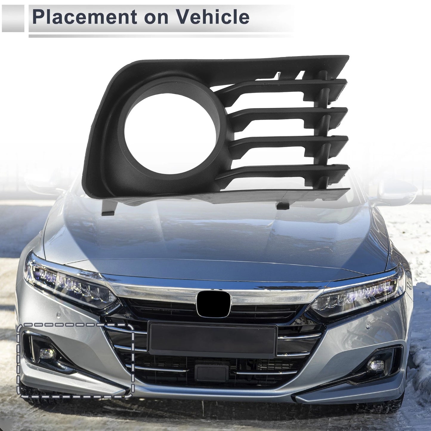 1 Pc Front Right Fog Light Grill for Toyota Prius (2004-2009)