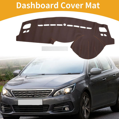 Dashboard Cover Mat for Peugeot 308 (2007-2013) - Brown Anti-Slip